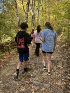 Group walking trail in Wissahickon